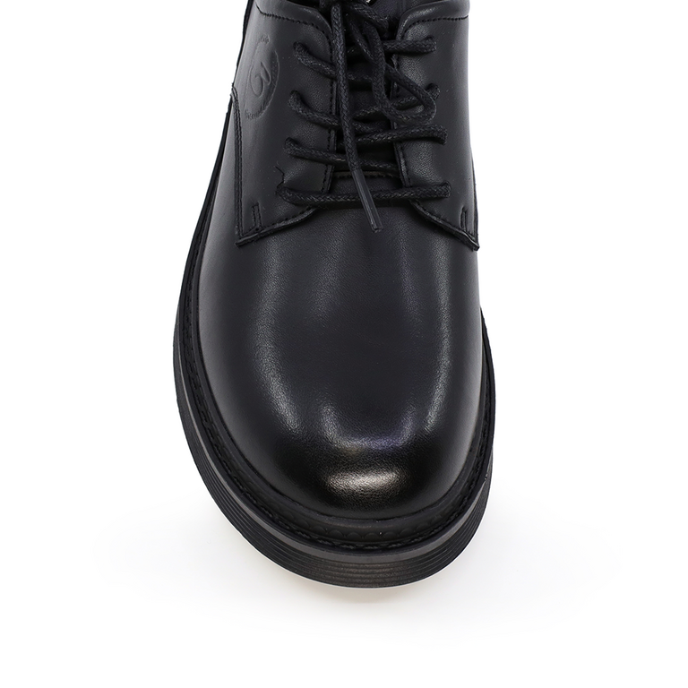 Pantofi derby Benvenuti negri din piele naturală 3795FP206N
