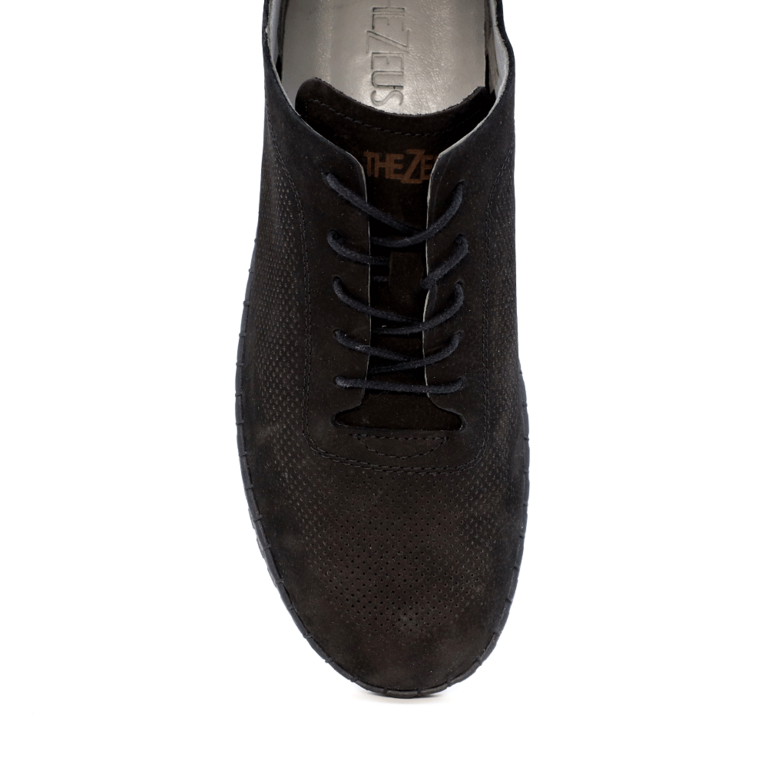 Pantofi bărbați TheZeus negri din piele nabuck 2105BP91102N