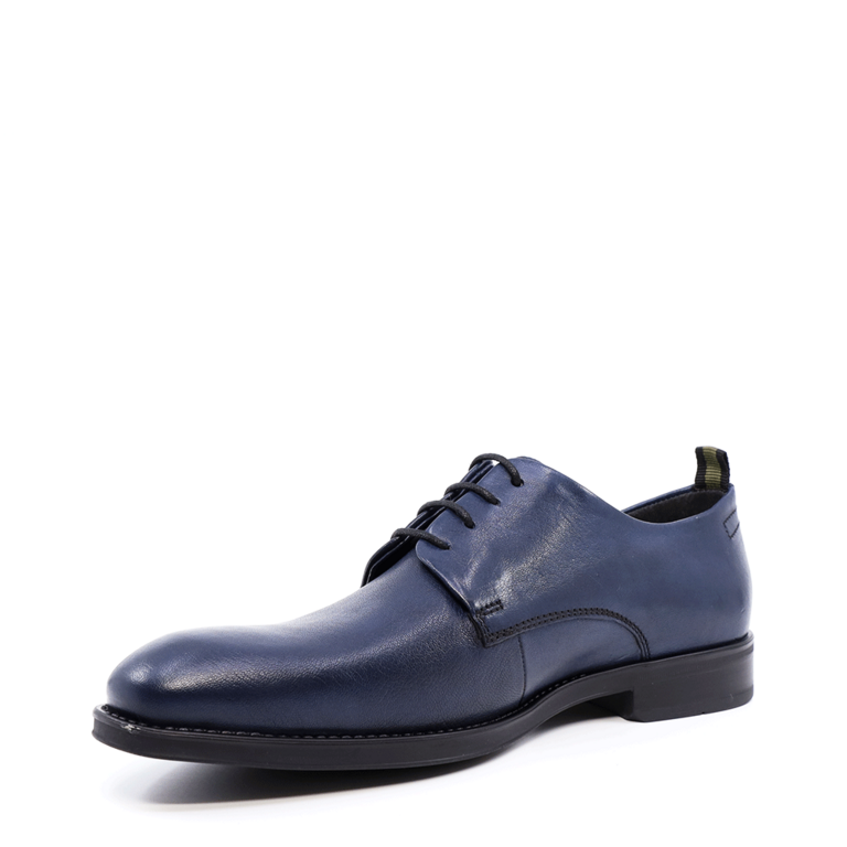 Pantofi derby bărbați Benvenuti bleumarin din piele 715BP3051BL 
