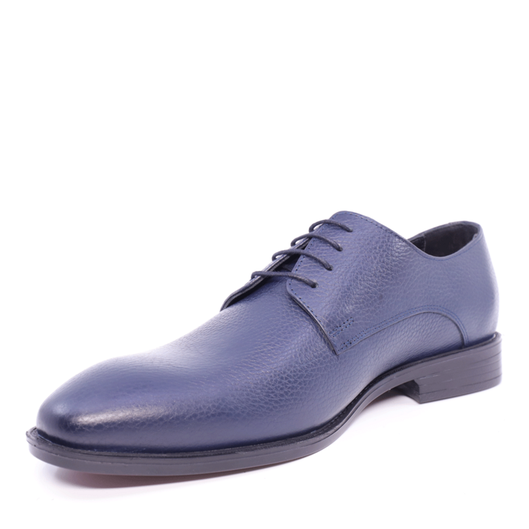 Pantofi derby bărbați Benvenuti bleumarin din piele naturală 1336BP118BL