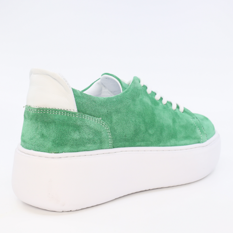Pantofi femei Benvenuti verzi din piele întoarsă 2385DP1448VV